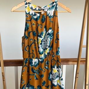 NWT Long Maxi Burnt Orange Floral Maxi Dress - size 8